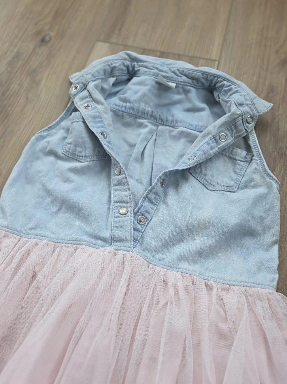 4t Oshkosh Bgosh Denim Tulle Tutu Dress